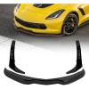 imageFront Bumper Lower Lip Splitter fit for 20152019 Chevy Corvette C7 Z06Car Body Kit Front Bumper Lip Spoiler with Bumper Corner Spoiler Winglet Splitters Protector KitGlossy Black4PCS