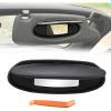 imageReplacement Sun Visor Vanity Mirror Covers Driver or Passenger Side Visor Mirror Lid for Porsche 996997911 986987 for Boxster for Cayman 19962010 2Pcs Black1 SETbase and cover