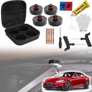 imageCar Jack Pad for Tesla Model 3YSX 2024 2023 2022 2021Lifting Jack Rubber Pad 4 PacksJack Lift AdapterJacking Point Protector PadswTire Plugs