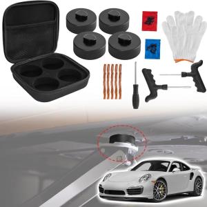 imageCar Lift Jack Stand Rubber PadsJack Lift Padfor Porsche 911 964 993 996 997 Cayman 718 BoxsterJacking Point Protector Pads wTire Repair Tools4PCS