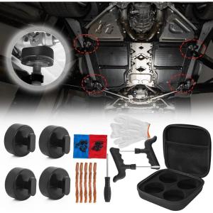 imageCar Lift Jack Stand Rubber PadsJack Pad Adapterfit for Chevrolet Corvette C5 C6 C7 GS ZJacking Point Protector PadsCar Tire Repair Tools with Gloves Storage BoxAntiSlip Jack Pads4PCS