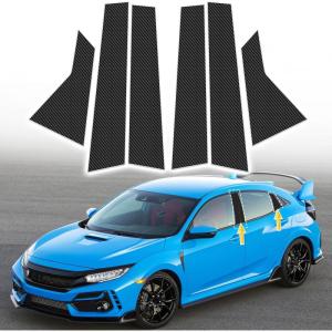 imageDoor Pillar Covers fit for Chevrolet Malibu 20162021Glossy Black AntiScratch Trim6PCS Window Outer Pillar PanelGlossy BlackCarbon Fiber LookFor 10th Civic 1621