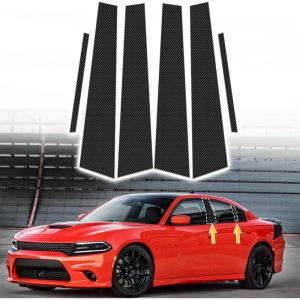 imageDoor Pillar Covers fit for Chevrolet Malibu 20162021Glossy Black AntiScratch Trim6PCS Window Outer Pillar PanelGlossy BlackCarbon Fiber LookFor Charger 1121
