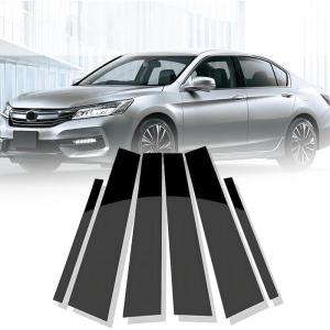 imageDoor Pillar Covers fit for Chevrolet Malibu 20162021Glossy Black AntiScratch Trim6PCS Window Outer Pillar PanelGlossy BlackGlossy BlackFor 9th Accord 1317