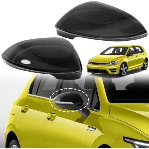 imageDoor Side Rearview Mirror Covers Caps with With Blind Spot Assist HoleExterior Mirror Covers ShieldSide Mirror Caps compatible with VW Golf 8 MK8 RLine GTI 20202023Glossy Black2PCSGlossy Black