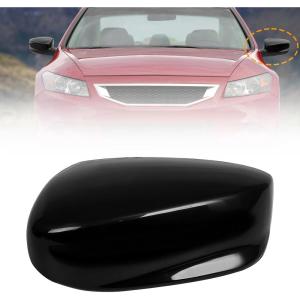imageDriver Left Side Mirror Cap fit for 20082013 Honda AccordDoor Side Exterior Rearview Back Sight Mirror Cover Shell ReplacementClipon Slot TypeLeft Side1PCSLeft Driver Side Only