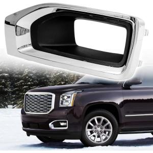 imageFog Light CoversFront Bumper Fog Lamps Bezel Cover TrimFog Light Covers Replacement fit for GMC YukonYukon XL2015 2016 2017 2018 2019 2020Chrome GM1038187 2293642622936427 GM1039187Left Side