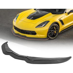 imageFront Bumper Lip Chin Spoiler Splitter DiffuserFront Bumper Lower Lip Splitter Body Kit fit for 20142019 Chevy Corvette C7 Z06Carbon Fiber Look2PCS