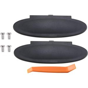 imageReplacement Sun Visor Vanity Mirror Covers Driver or Passenger Side Visor Mirror Lid for Porsche 996997911 986987 for Boxster for Cayman 19962010 2Pcs Black2 pcs sun visor mirror covers