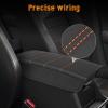 imageCenter Console Armrest Cover Compatible with Honda CRV LX EX Sport Hybrid EXL Sport Touring Hybrid Accessories 2023 2024 2025 2026 Vegan Leather Soft Armrest Protector Red StitchingOrange Stitching