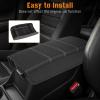 imageCenter Console Armrest Cover Compatible with Honda CRV LX EX Sport Hybrid EXL Sport Touring Hybrid Accessories 2023 2024 2025 2026 Vegan Leather Soft Armrest Protector Red StitchingWhite Stitching