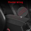 imageCenter Console Armrest Cover Compatible with Honda CRV LX EX Sport Hybrid EXL Sport Touring Hybrid Accessories 2023 2024 2025 2026 Vegan Leather Soft Armrest Protector Red StitchingRed Stitching