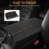 imageCenter Console Armrest Cover Compatible with Honda CRV LX EX Sport Hybrid EXL Sport Touring Hybrid Accessories 2023 2024 2025 2026 Vegan Leather Soft Armrest Protector Red StitchingOrange Stitching