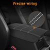 imageCenter Console Armrest Cover Compatible with Honda CRV LX EX Sport Hybrid EXL Sport Touring Hybrid Accessories 2023 2024 2025 2026 Vegan Leather Soft Armrest Protector Red StitchingWhite Stitching