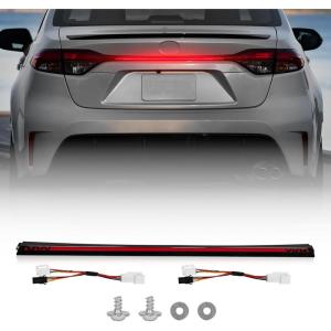 imageLED High Mount Stop LightsTrunk Lid Third Brake Light compatible with Toyota Corolla L LE SE XSE XLE SedanHybrid 202020243rd Brake Light Strip wSequential Turn Signal Lamps Assembly