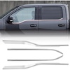 image:imageExterior Door Window Molding Trims fit for Ford F150 Supercrew 20212025Door Window Bottom Sill Weatherstrip CoversSeal Belt Weather Stripping Decor3MM Adhesiver4PCS ChromeChrome20152020