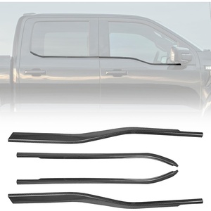 image:imageExterior Door Window Molding Trims fit for Ford F150 Supercrew 20212025Door Window Bottom Sill Weatherstrip CoversSeal Belt Weather Stripping Decor3MM Adhesiver4PCS ChromeGlossy Carbon Fiber Look20212025